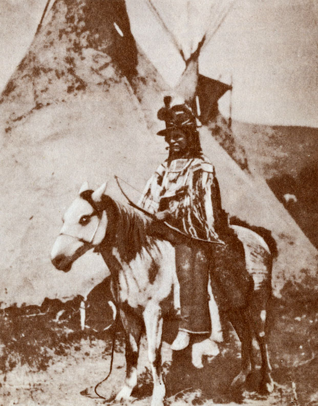 Индеец на мустанге. Мексика. Фото 1871 г.