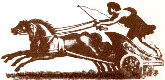 Древнегреческий миф рассказывает, что в такой колеснице Фаэтон, сын бога Солнца - ясноликого Феба-Гелиоса, - пытался промчаться по небу. Память Фаэтона увековечена в названии экипажа.