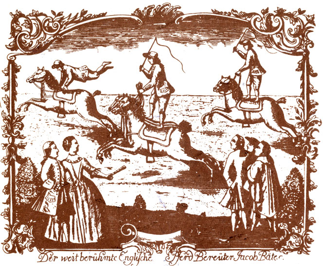 Номера конного цирка. Германия. 1760 г.