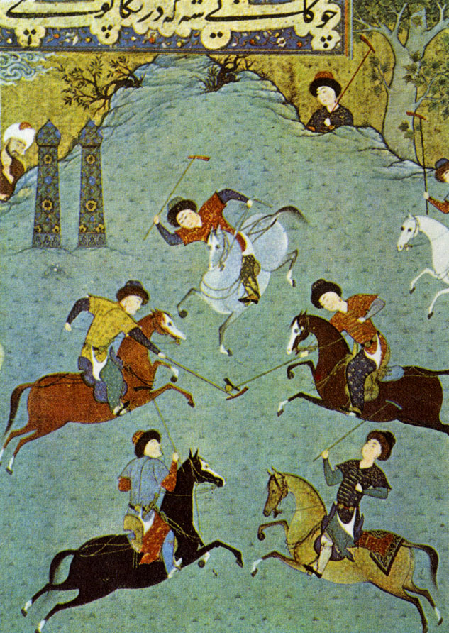 Игра в конное поло. Персидская миниатюра. XV в.