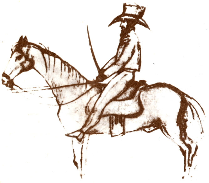 А. С. Пушкин. Автопортрет на коне.