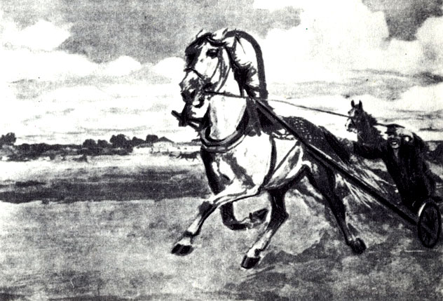 Иллюстрация А. Пластова к рассказу Л. Н. Толстого 'Холстомер'.